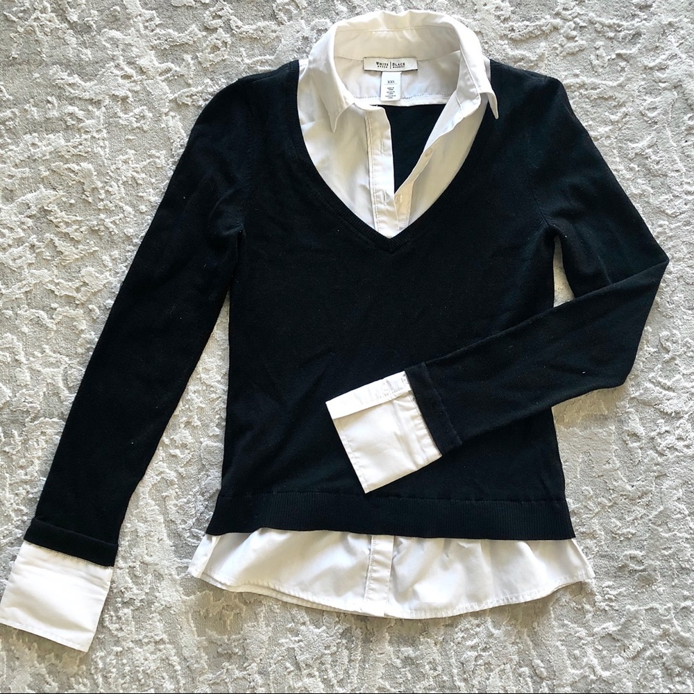 White House | Black Market 🔳 Black Twofer Sweater